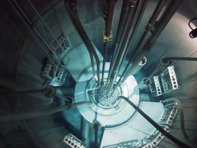 Photo of spaces surrounding reactor core