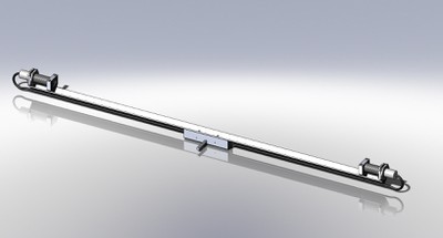  Picture of testing assembly developed in SolidWorks